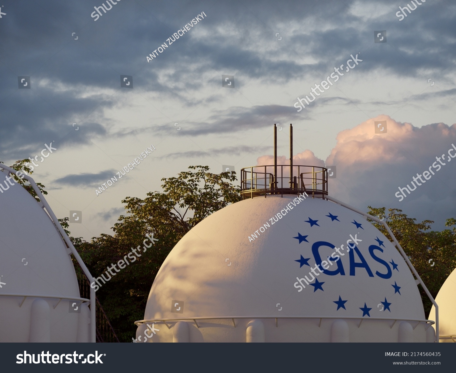 Gas storage tank. Natural gas reserves #2174560435