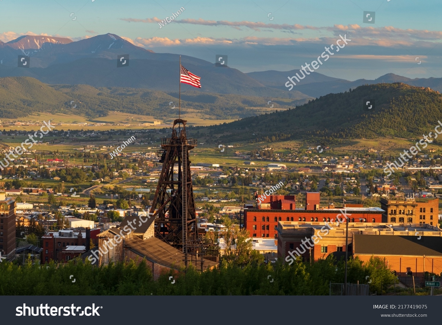 One of fourteen headframes, nicked named "gallows frames", dot the Butte, Montana skyline which mark the remnants of mines that made the area “The Richest Hill on Earth” in the early 1900's. 





  #2177419075