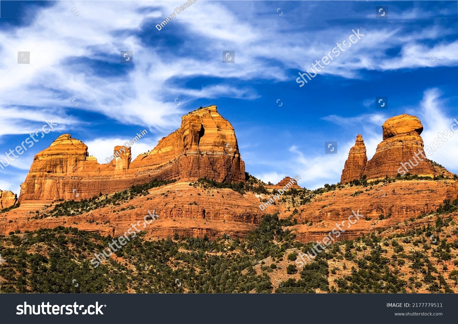 Canyon rocks in the desert. Mountains in canyon desert. Red rock canyon landscape. Canyon mountains view #2177779511