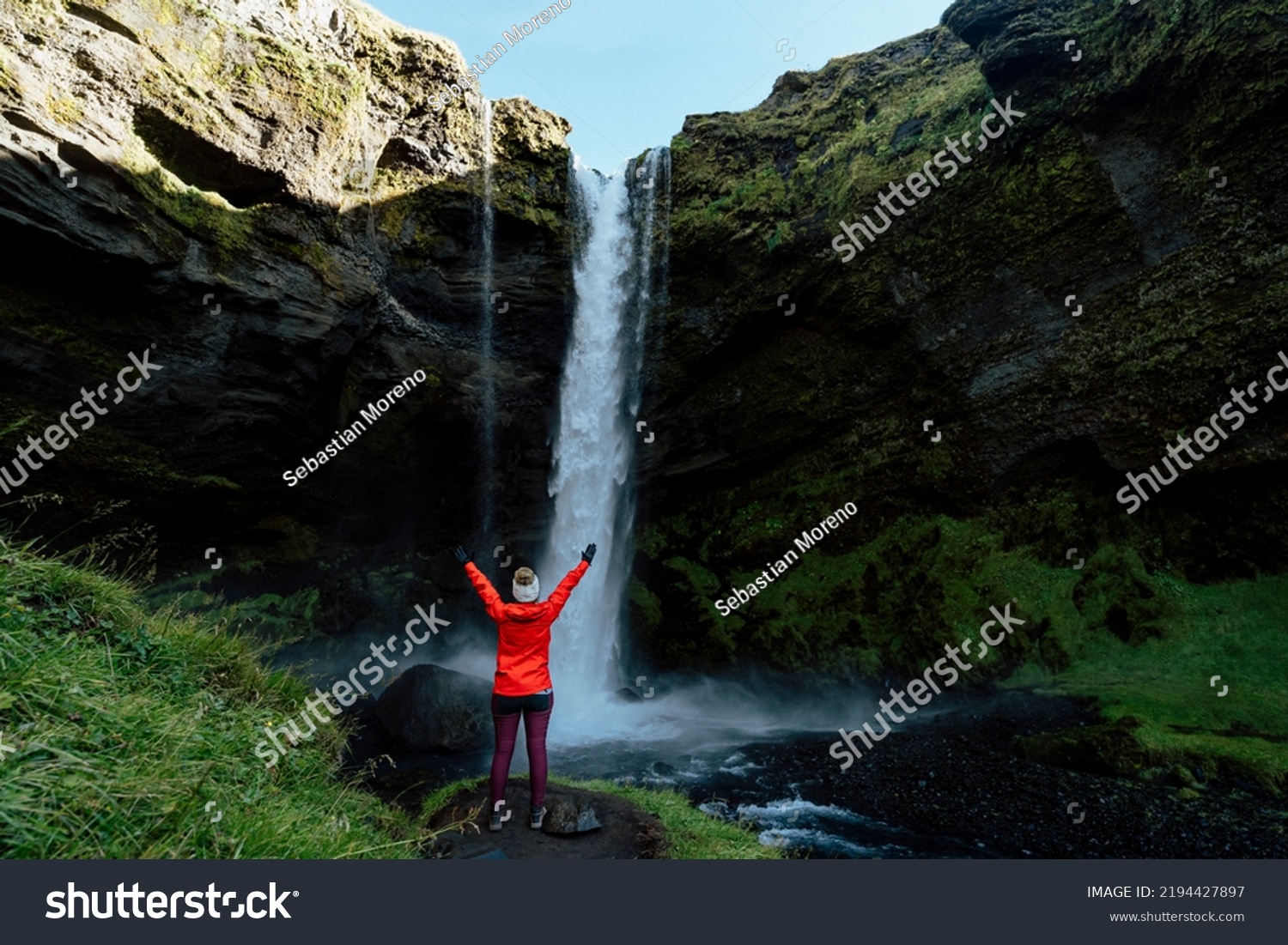 Woman enjoying the outdoors hiking #2194427897