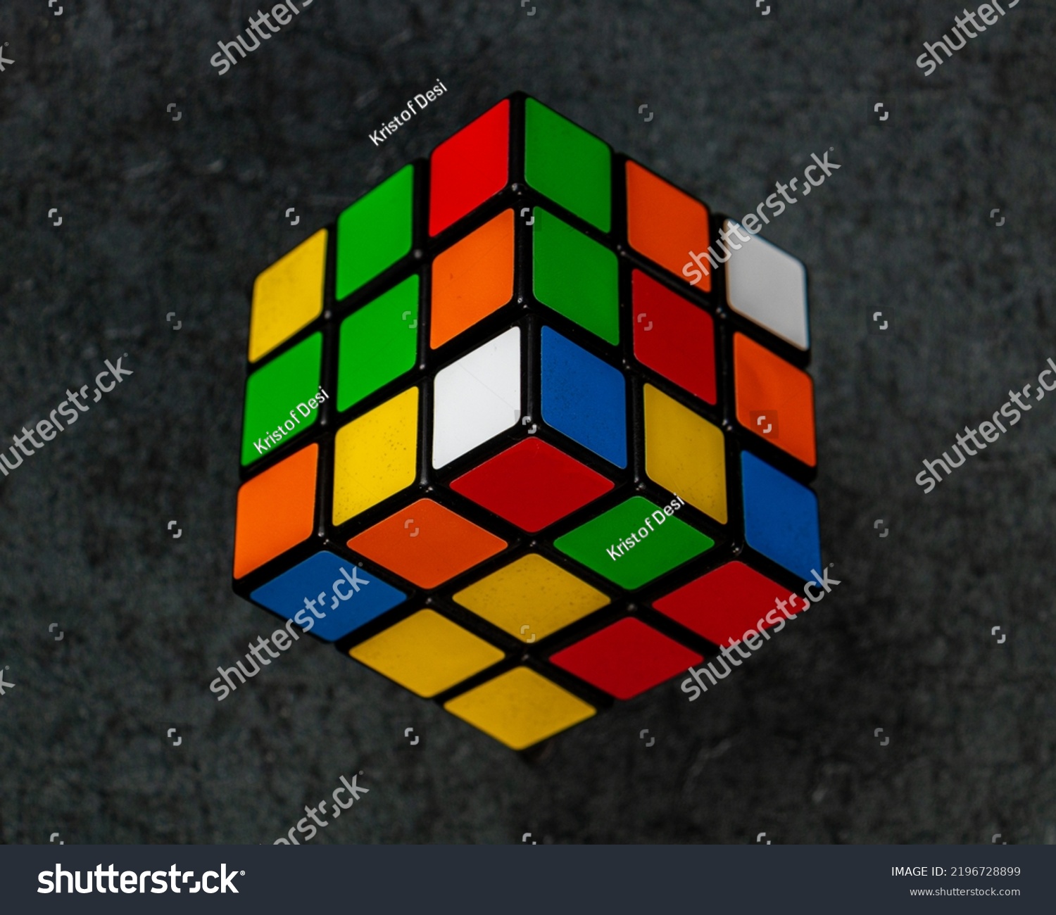 Rubik's cube with dark background #2196728899