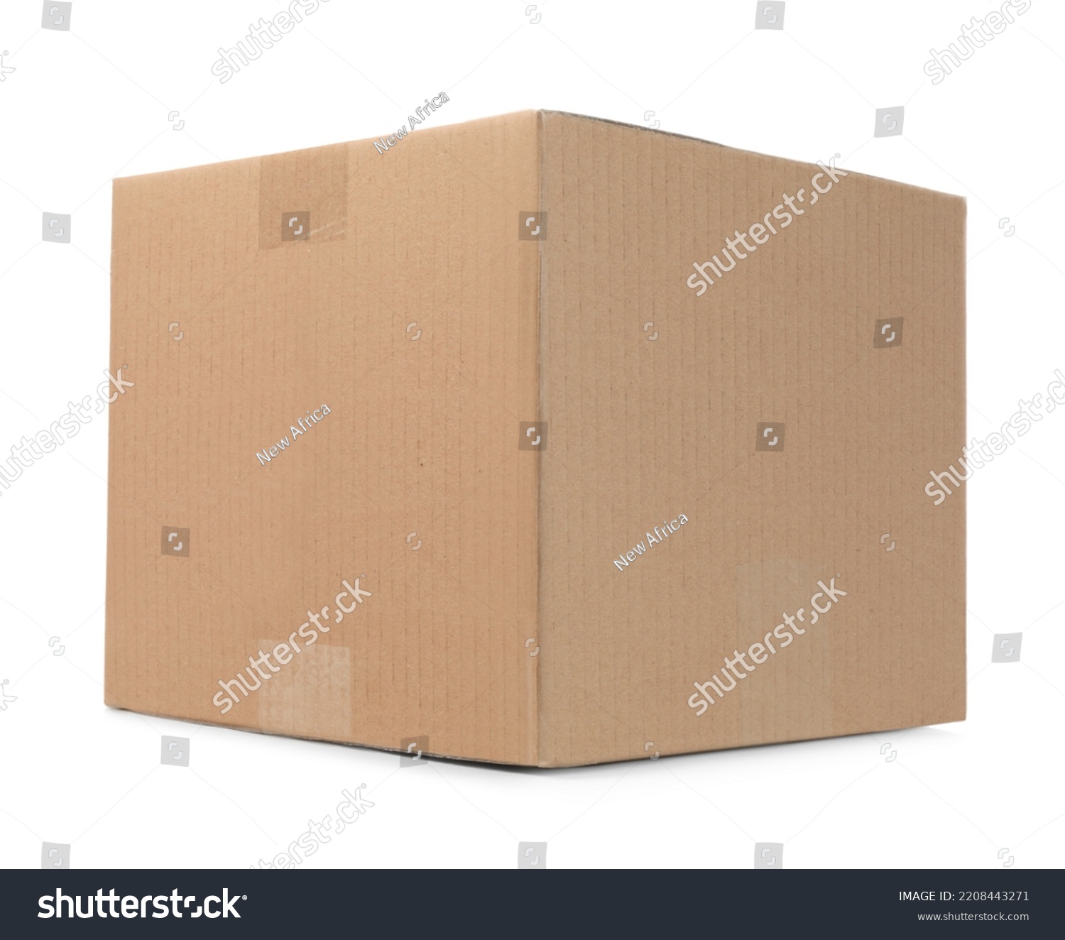 One closed cardboard box on white background #2208443271