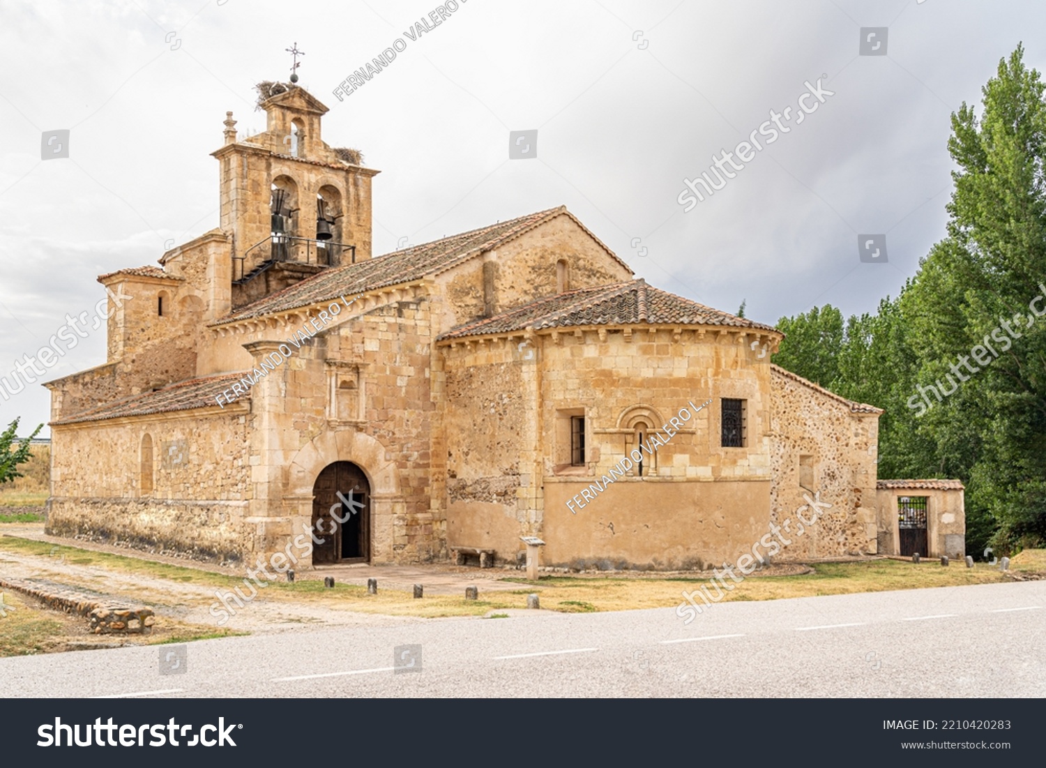 Romanesque church of Nuestra Señora de la Asunción in Castillejo de Mesleón in the province of Segovia. Spain #2210420283