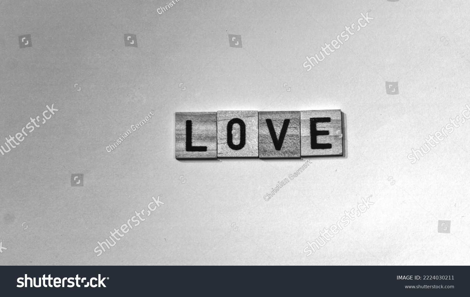 love black and white wooden letters #2224030211