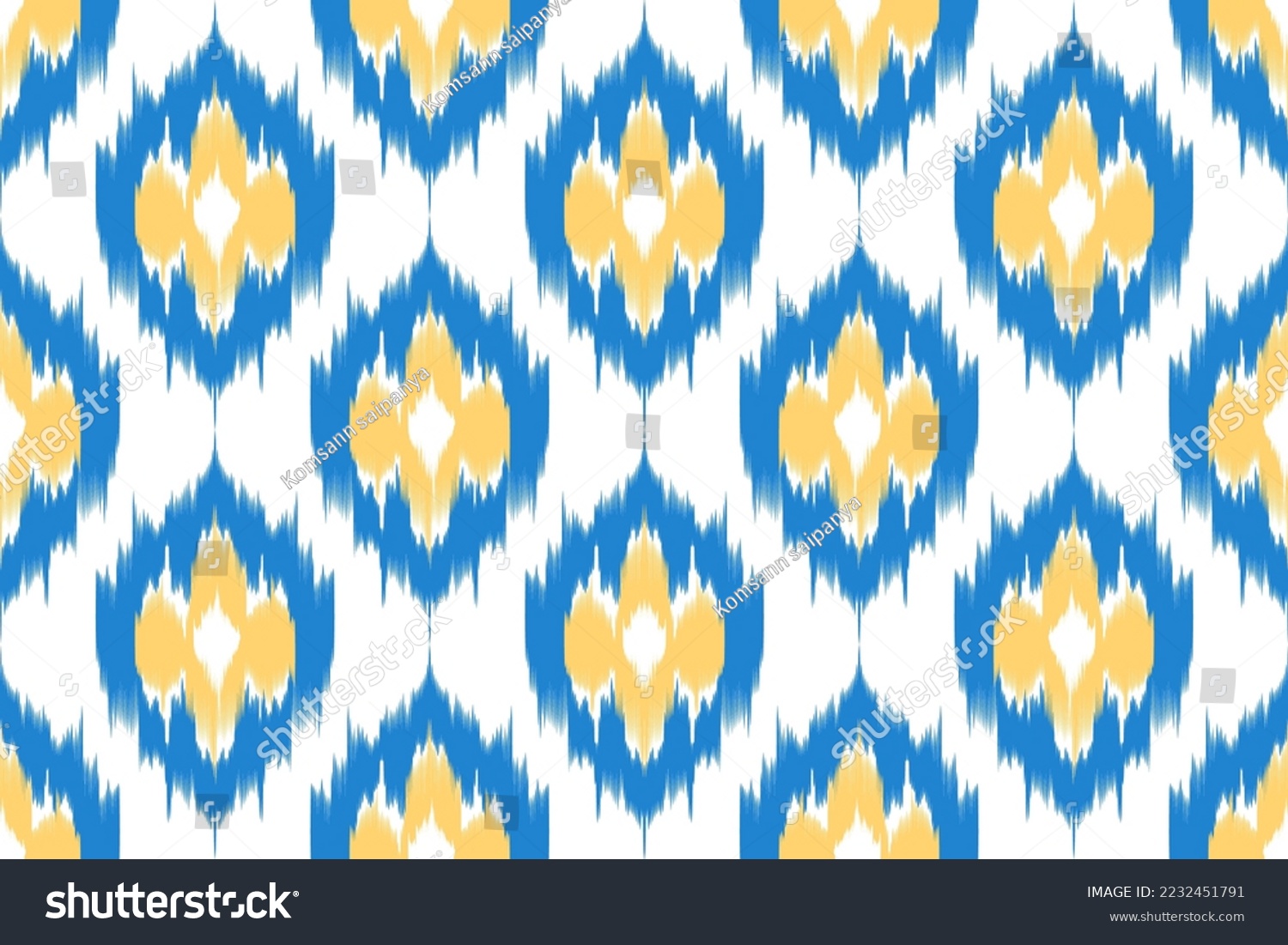 Ikat ethnic Hungarian seamless pattern decoration design. Aztec fabric carpet boho mandalas textile decor wallpaper. Tribal native motif ornaments African American folk traditional embroidery vector  #2232451791