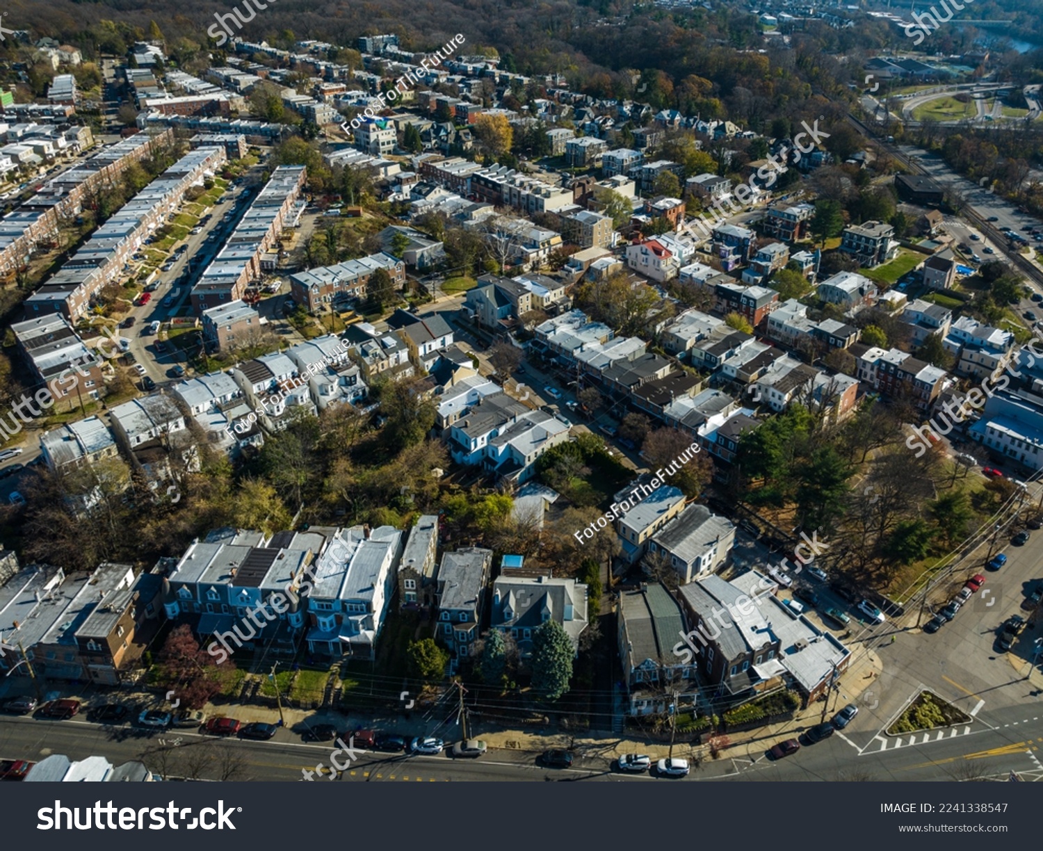 Aerial Drone of Manayunk Philadelphia #2241338547