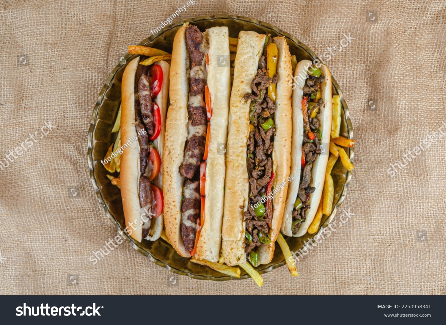 Alexandrian sausage and liver sandwich - Egyptian sandwich #2250958341