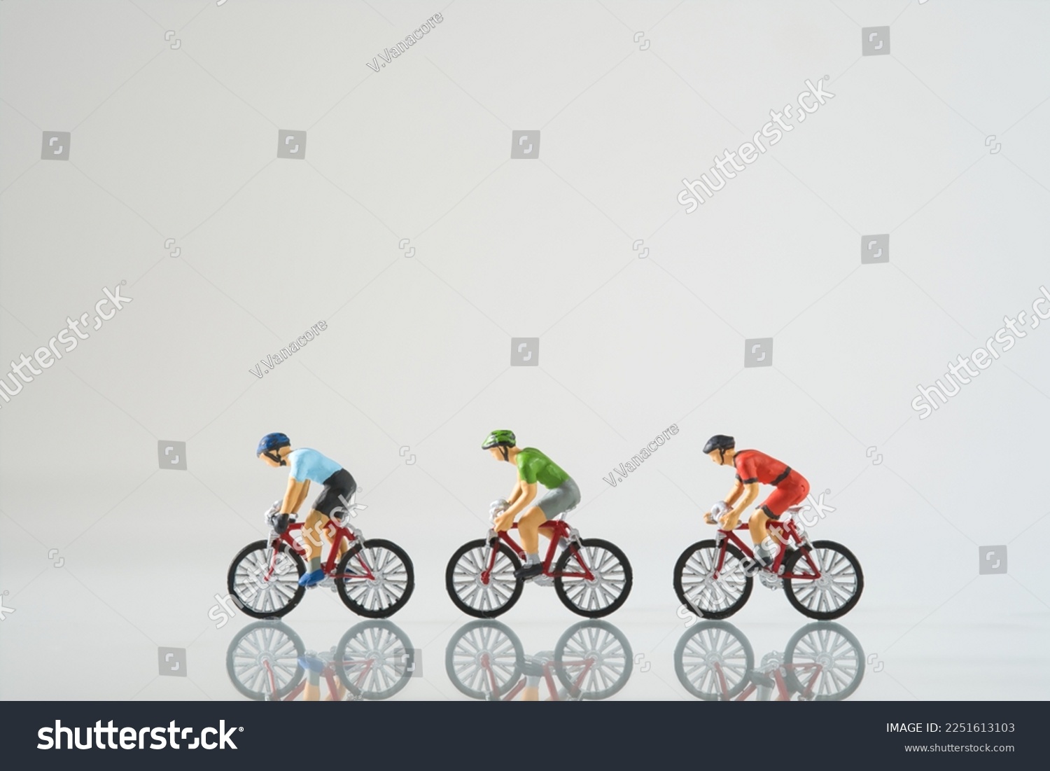cyclist in action on white background #2251613103