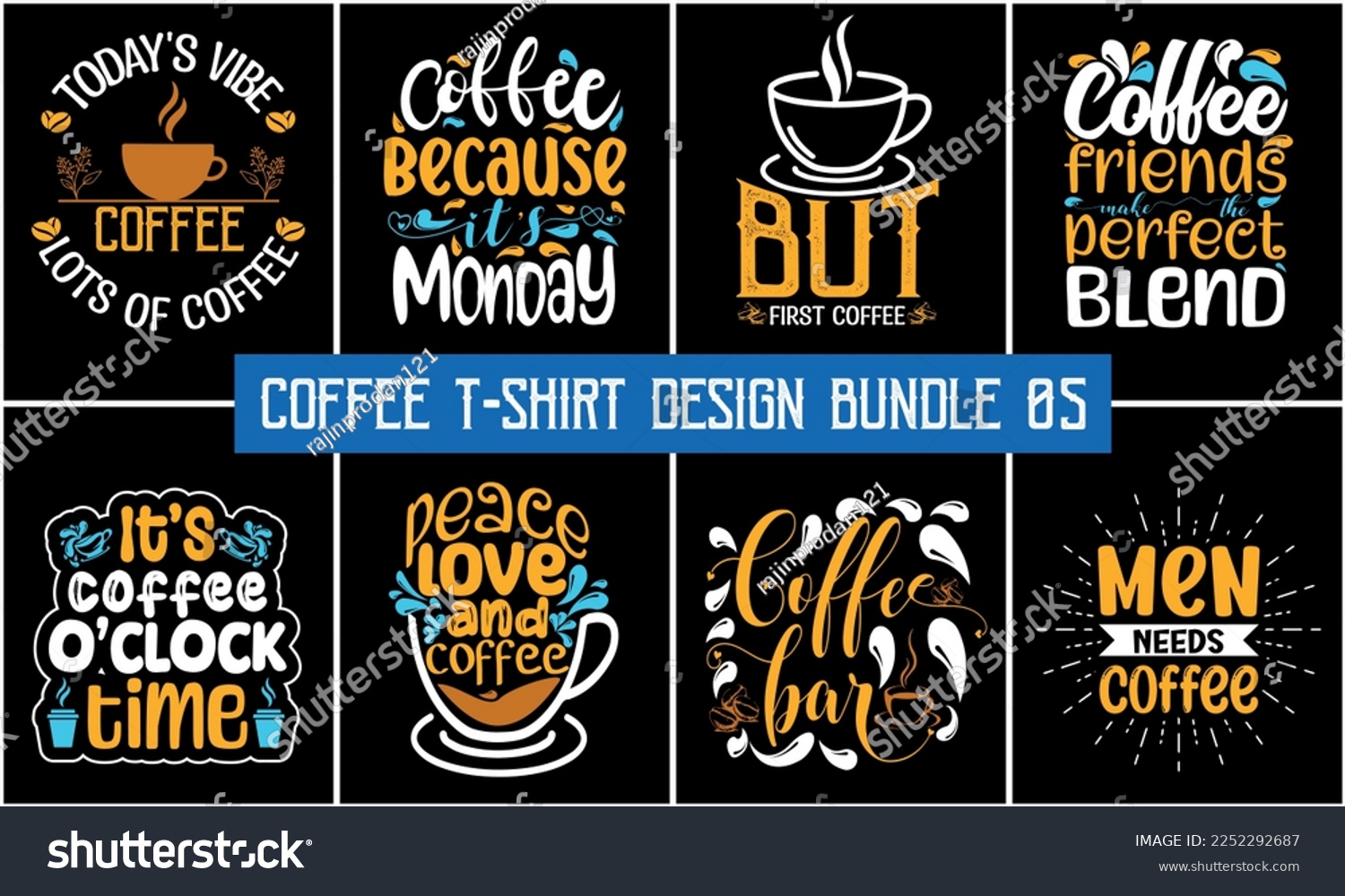 Coffee typography t shirt design. Coffee t-shirt design bundle, Coffee t-shirt quote bundle #2252292687