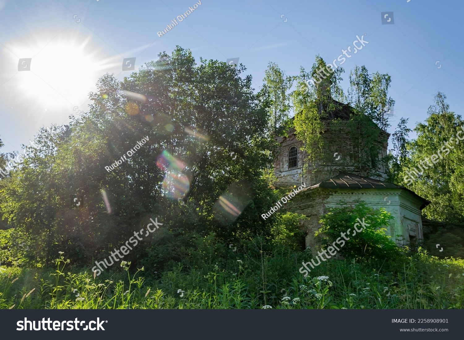 ruins of an abandoned temple in Kostroma region, Russia #2258908901