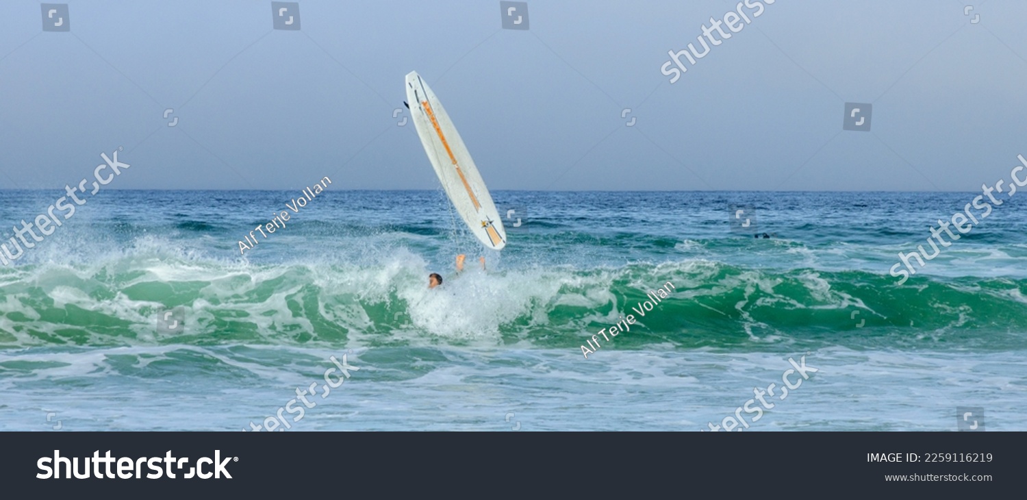 surfing on the sea in waves #2259116219