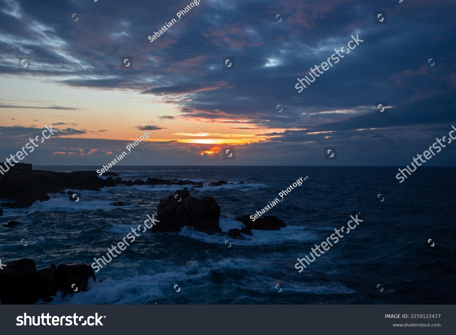 Landscape of the rocky coast of Sines - Portugal in the morning #2259122477