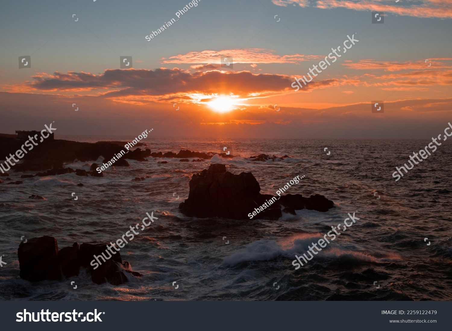 Landscape of the rocky coast of Sines - Portugal in the morning #2259122479