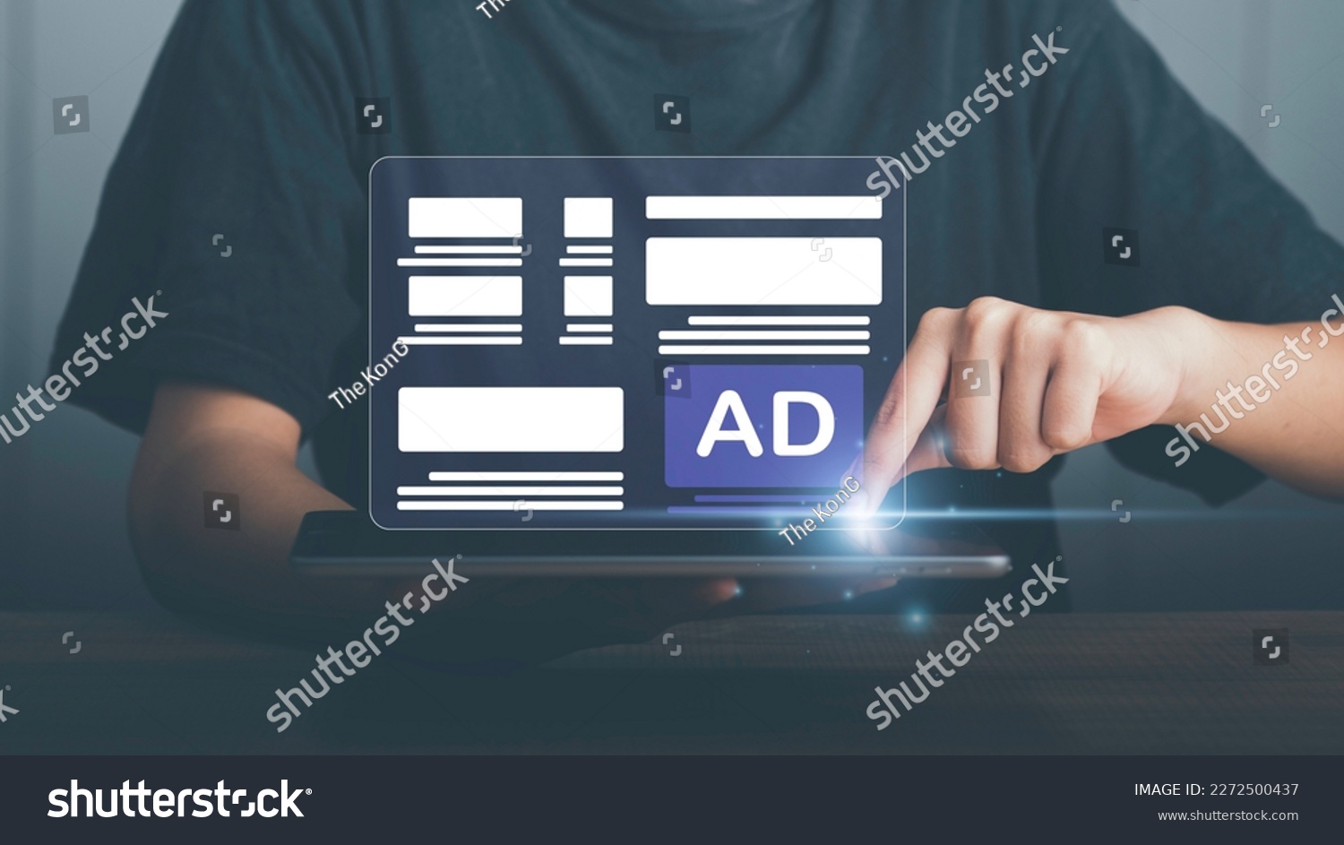 Online programmatic advertising in feed on computer screen. Optimize advertisement target optimize click through rate and conversion. Ads dashboard digital marketing strategy analysis for branding . #2272500437