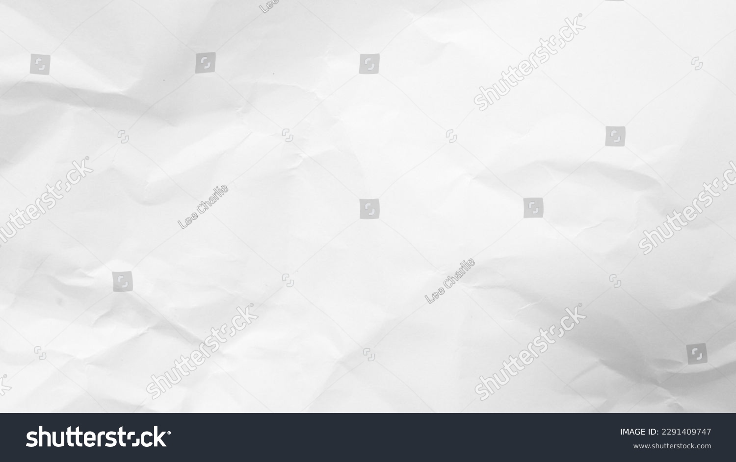 White Paper Texture background. Crumpled white paper abstract shape background with space paper for text #2291409747