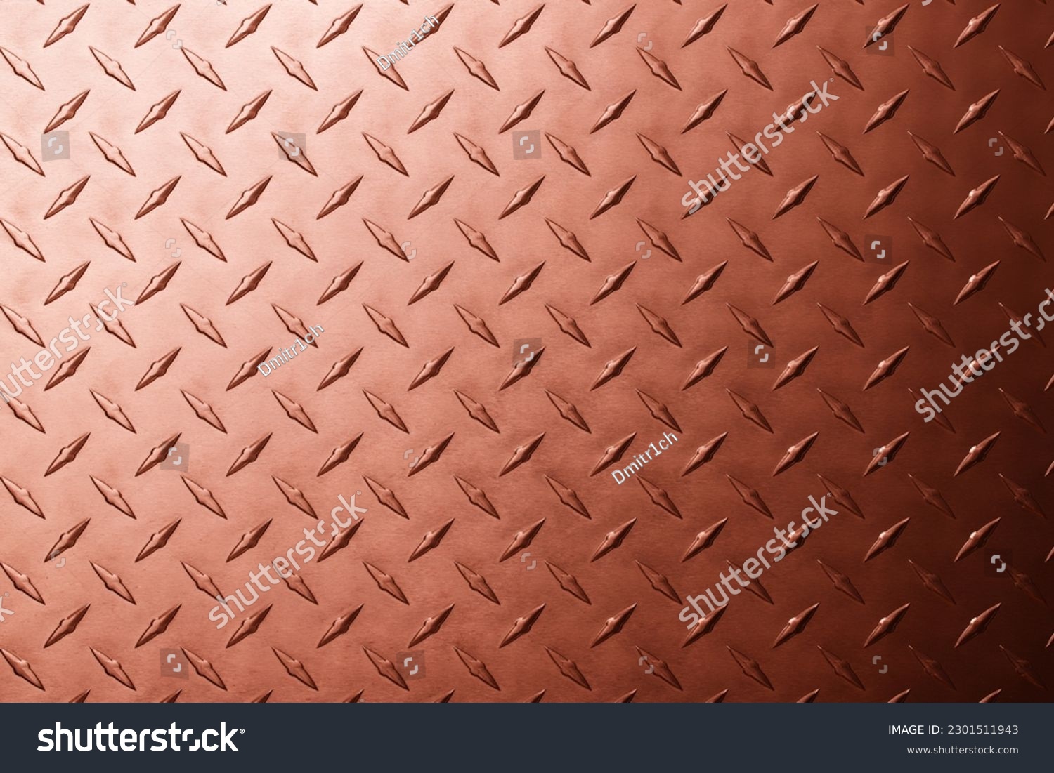 Abstract background of copper texture with a diamond pattern. #2301511943