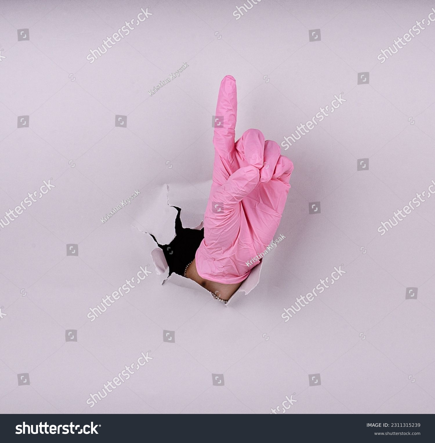 Disposable colored latex gloves. Hand in gloves. Medicine. Sterility. #2311315239