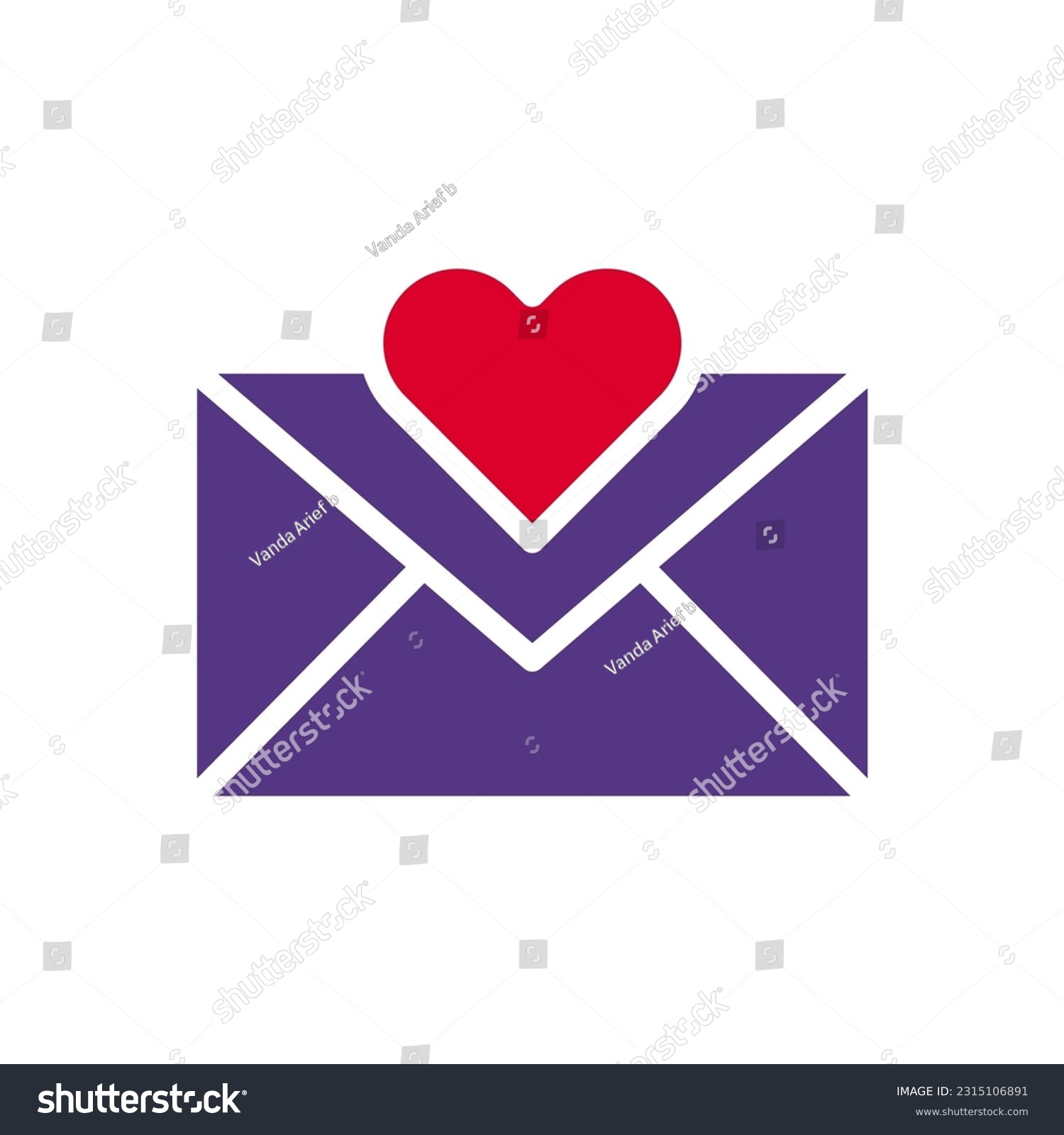 Massage love icon solid duocolor red purple style valentine illustration vector element and symbol perfect. #2315106891