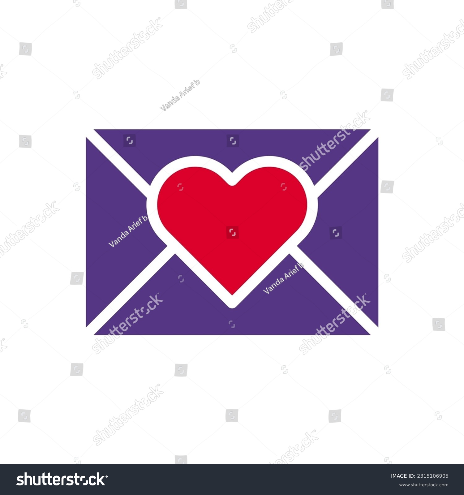 Massage love icon solid duocolor red purple style valentine illustration vector element and symbol perfect. #2315106905
