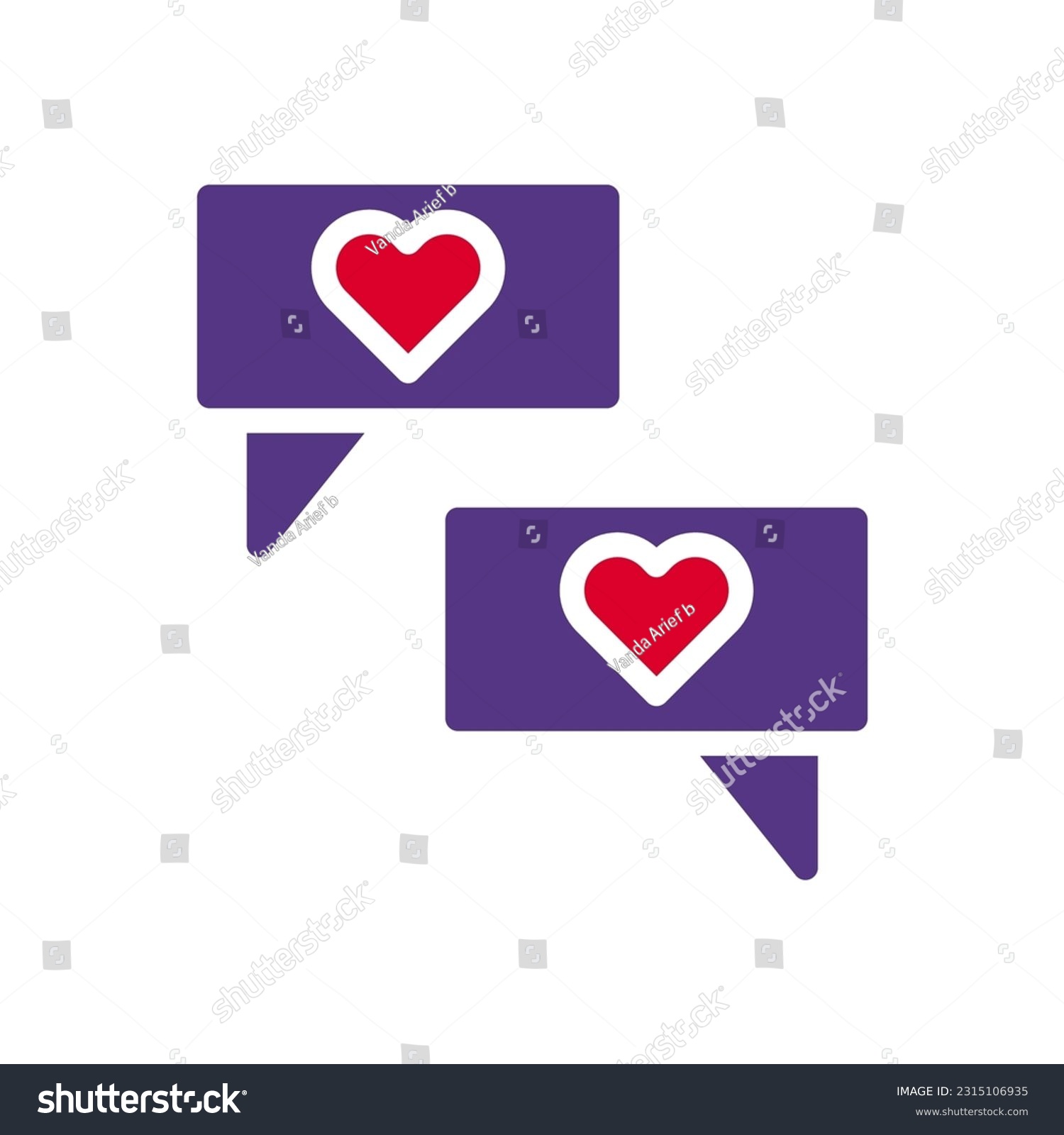 Massage love icon solid duocolor red purple style valentine illustration vector element and symbol perfect. #2315106935