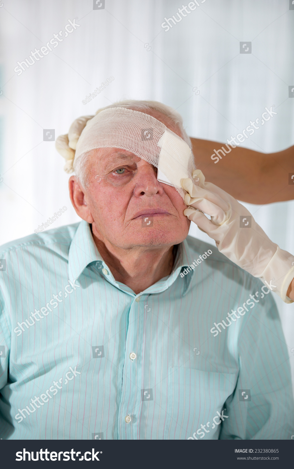 Man with eye bandage #232380865