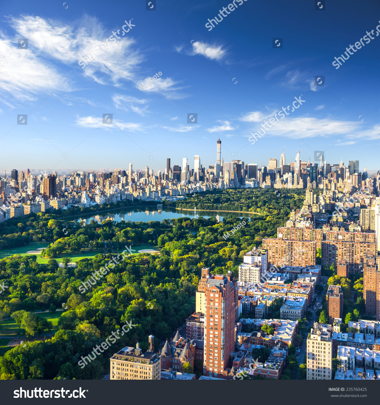 Central Park aerial view, Manhattan, New York; #235760425