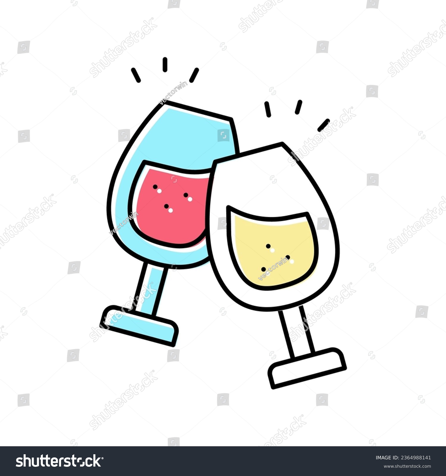 wine leisure color icon vector. wine leisure sign. isolated symbol illustration #2364988141