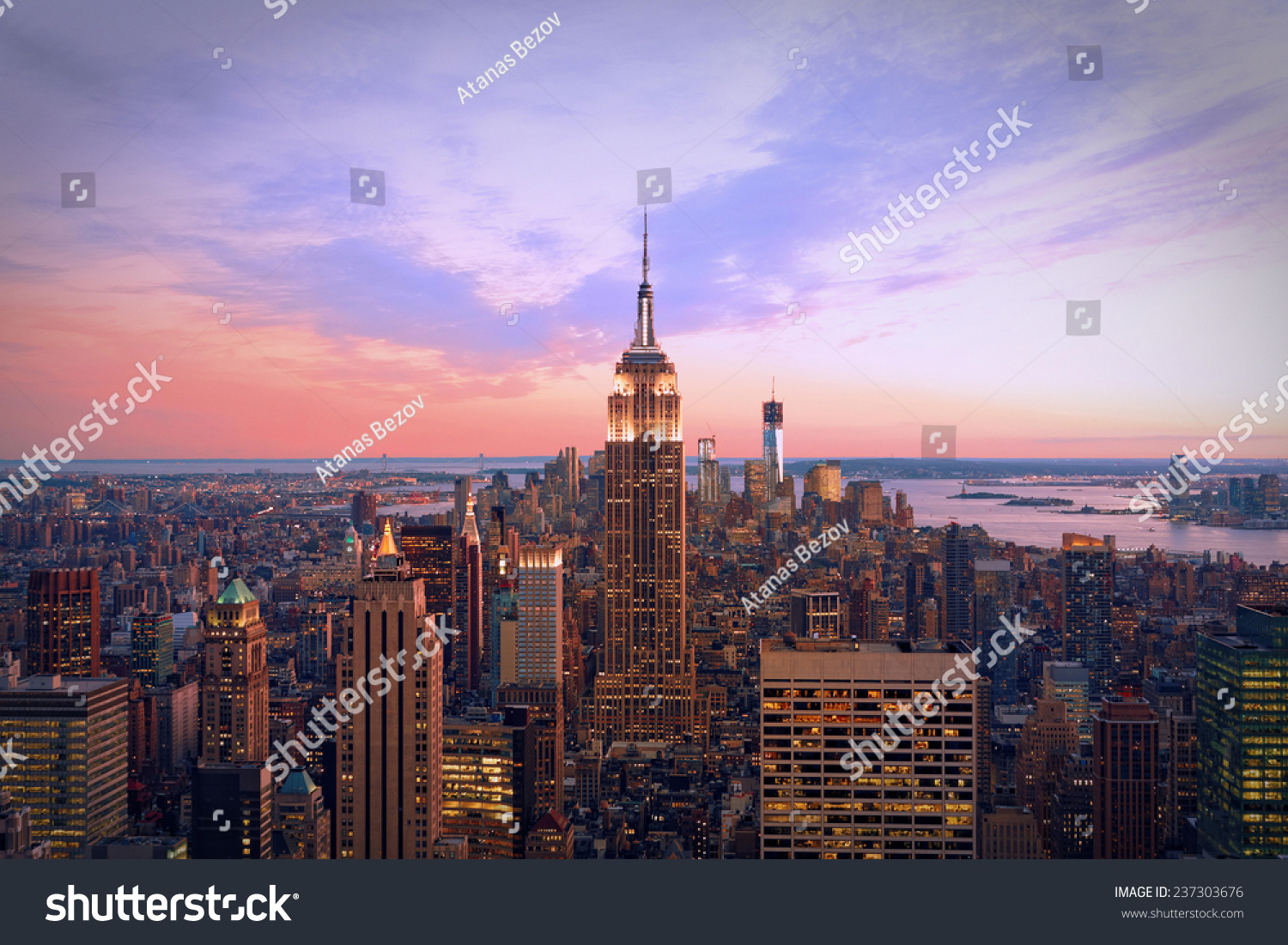 New York city at twilight #237303676