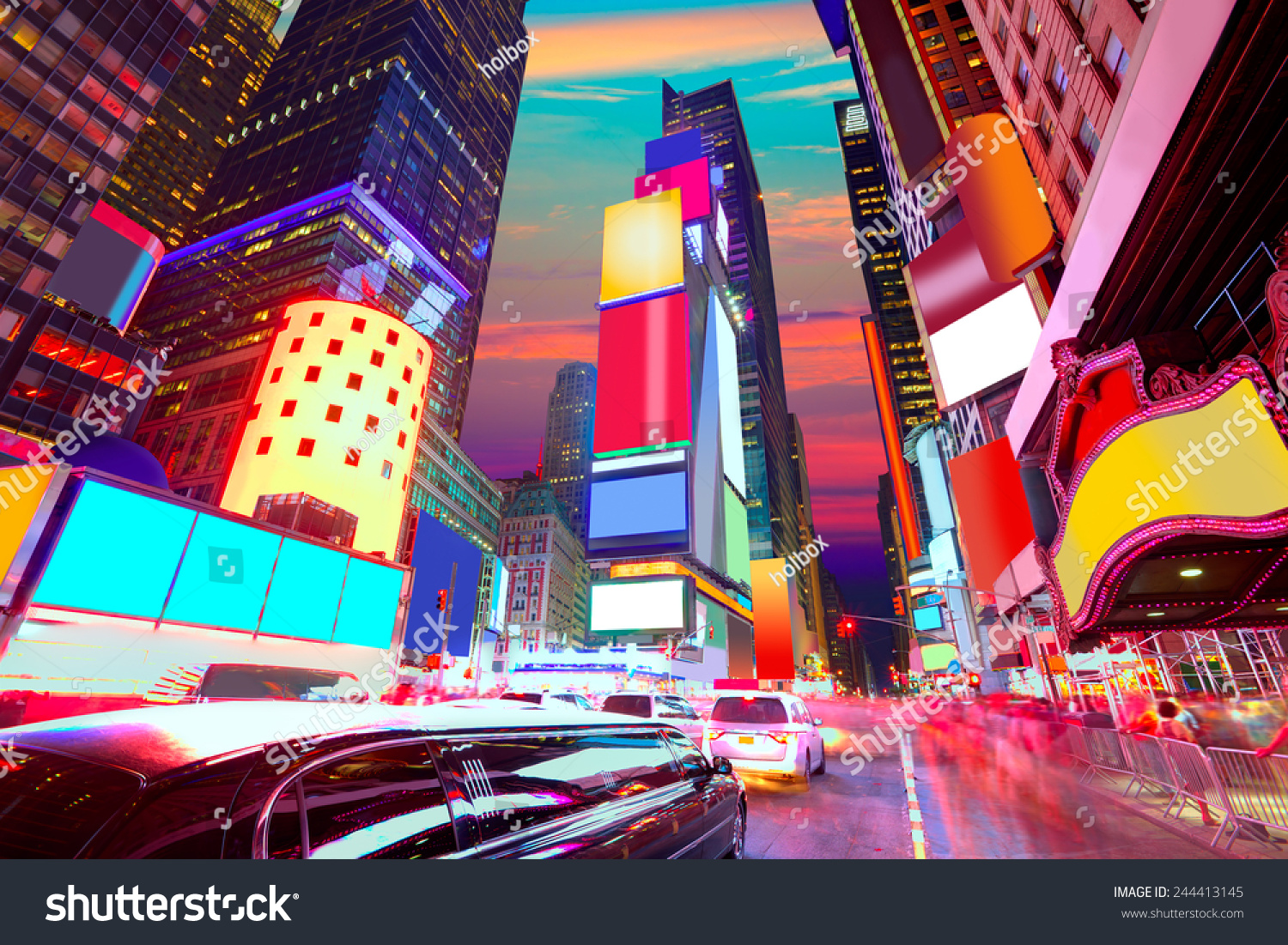 Times Square Manhattan New York all the ads deleted US #244413145