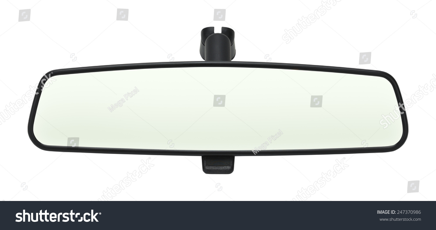 Car Mirror with Copy Space Isolated on White Background. #247370986