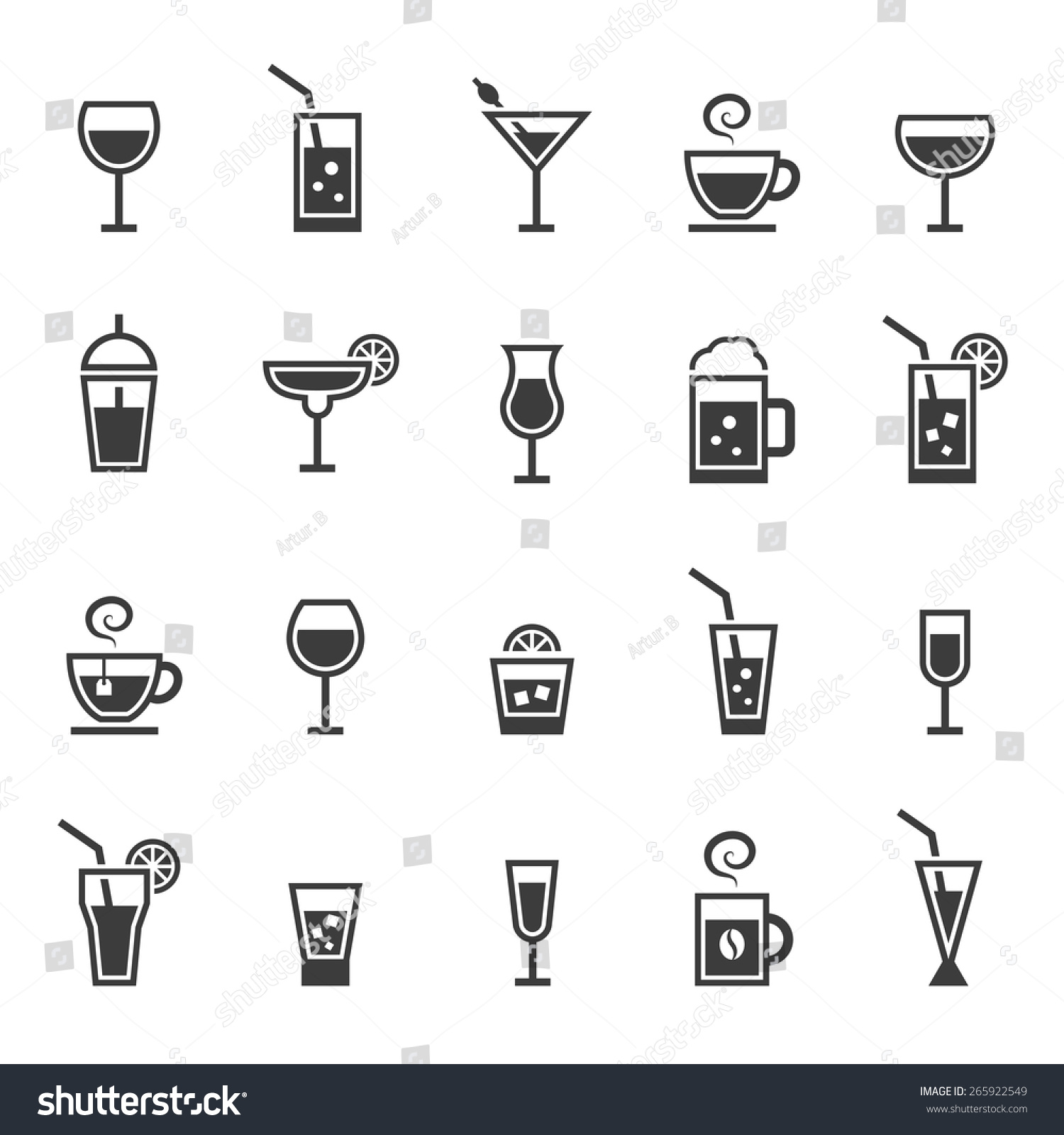 Drinks icons set. #265922549