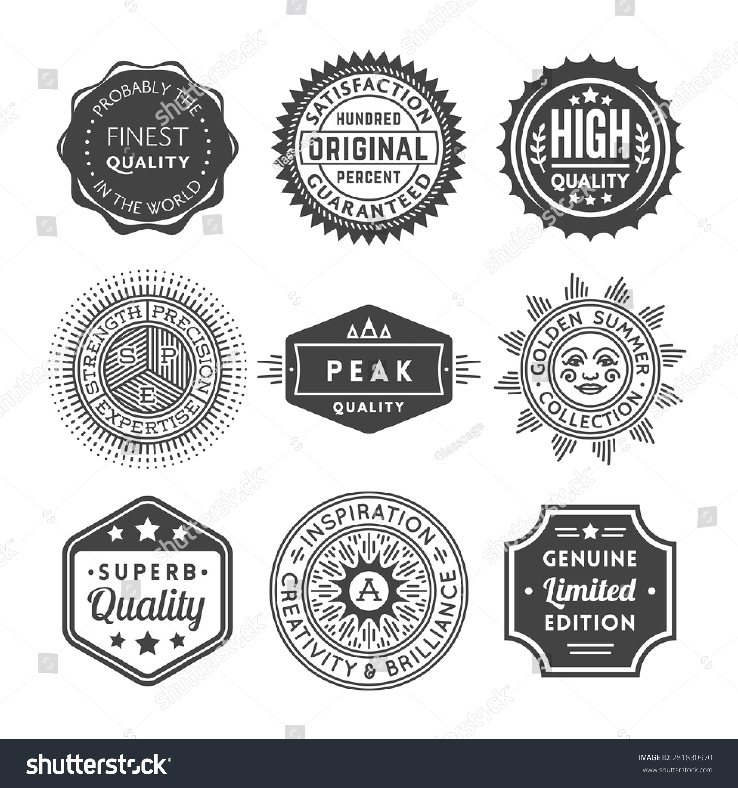 Finest Quality Vintage Seals, Labels and Badges Collection #281830970