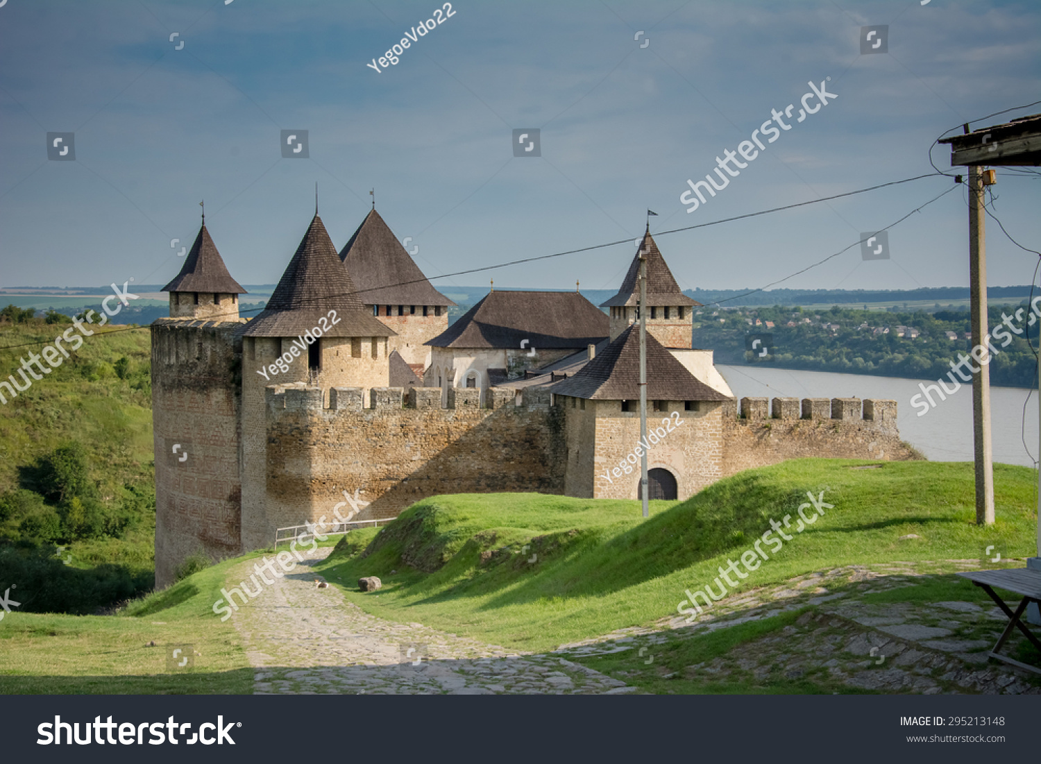 Khotyn Fortress on Dnister river,  UKRAINE - June, 2014 #295213148