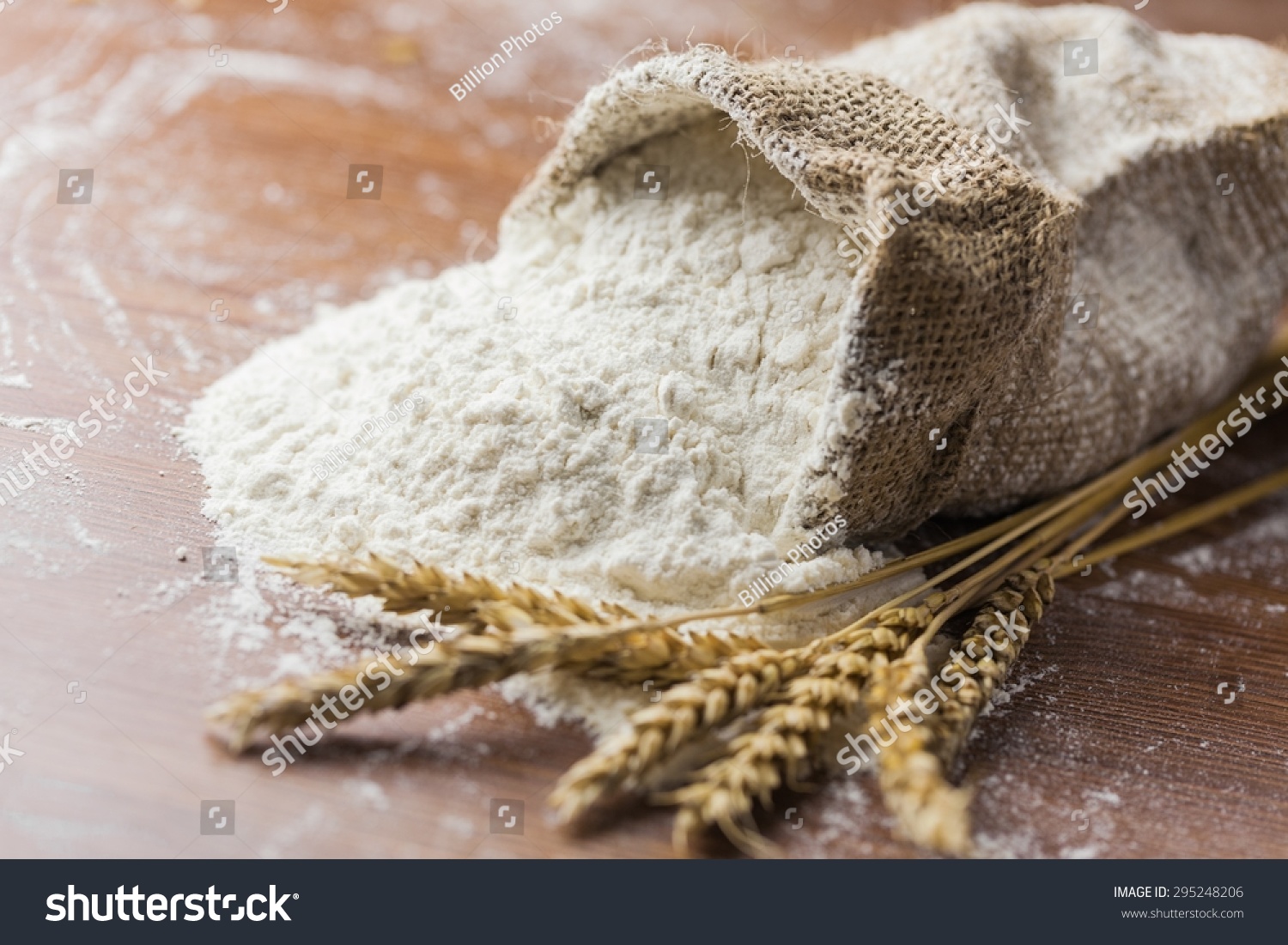 Flour, wheat, closeup. #295248206