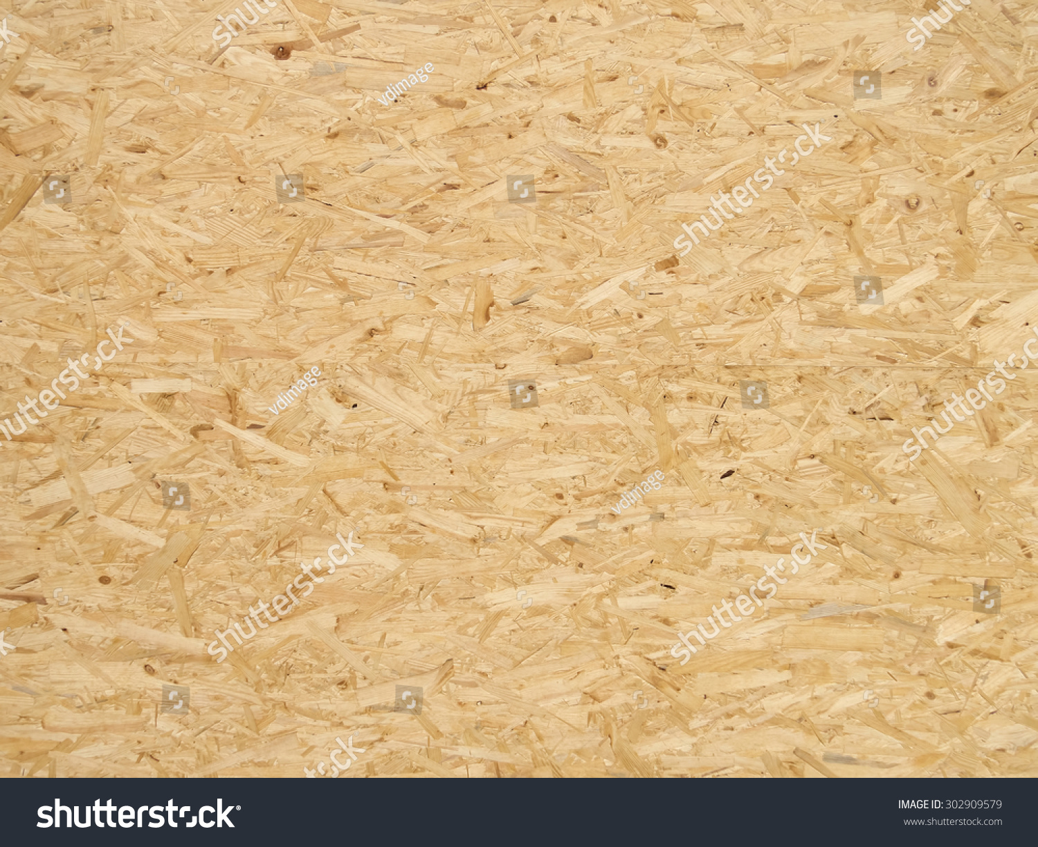 Pressed wooden panel background, seamless texture of oriented strand board - OSB #302909579