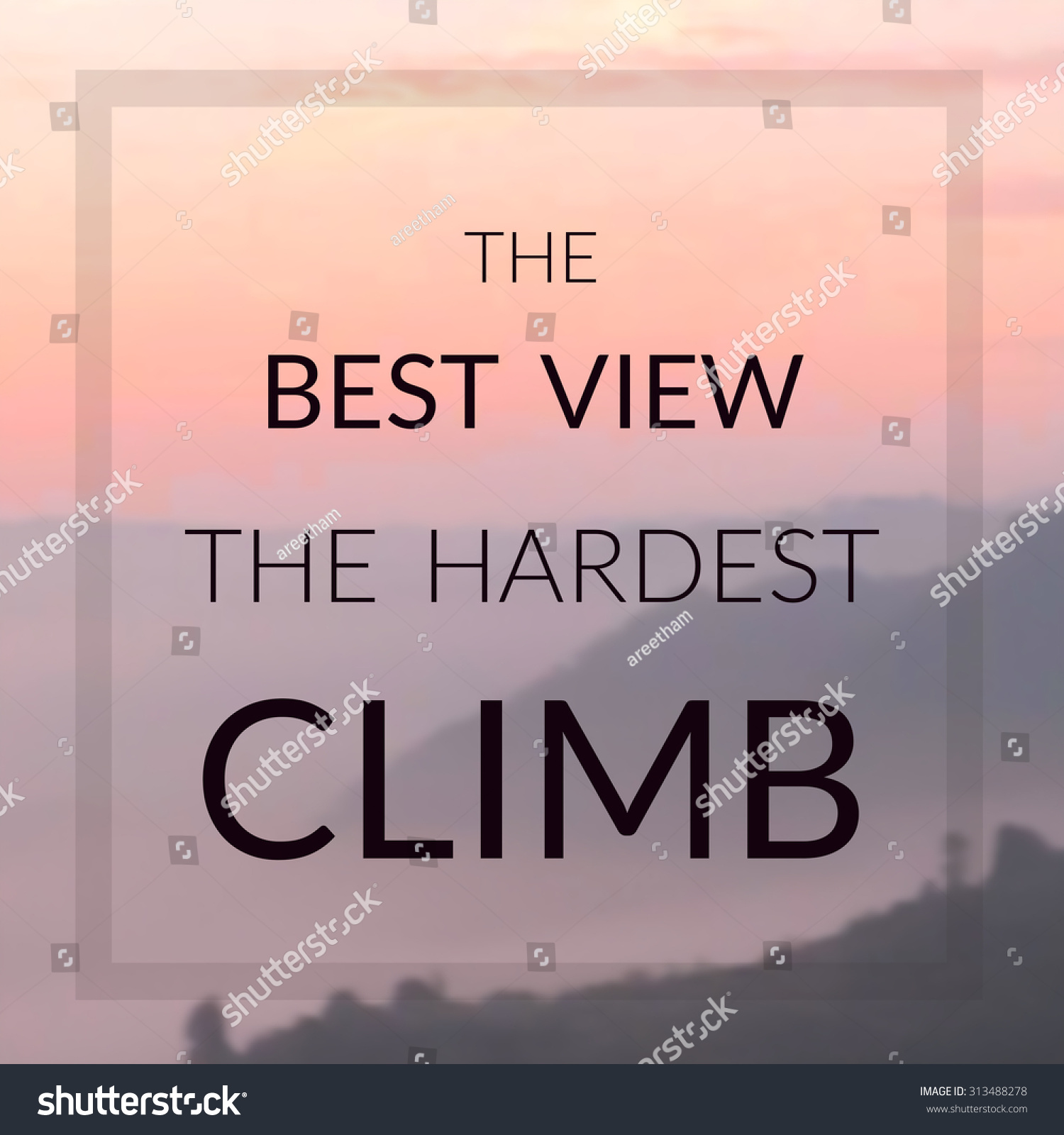 Inspirational quote on blurred  landscape background #313488278
