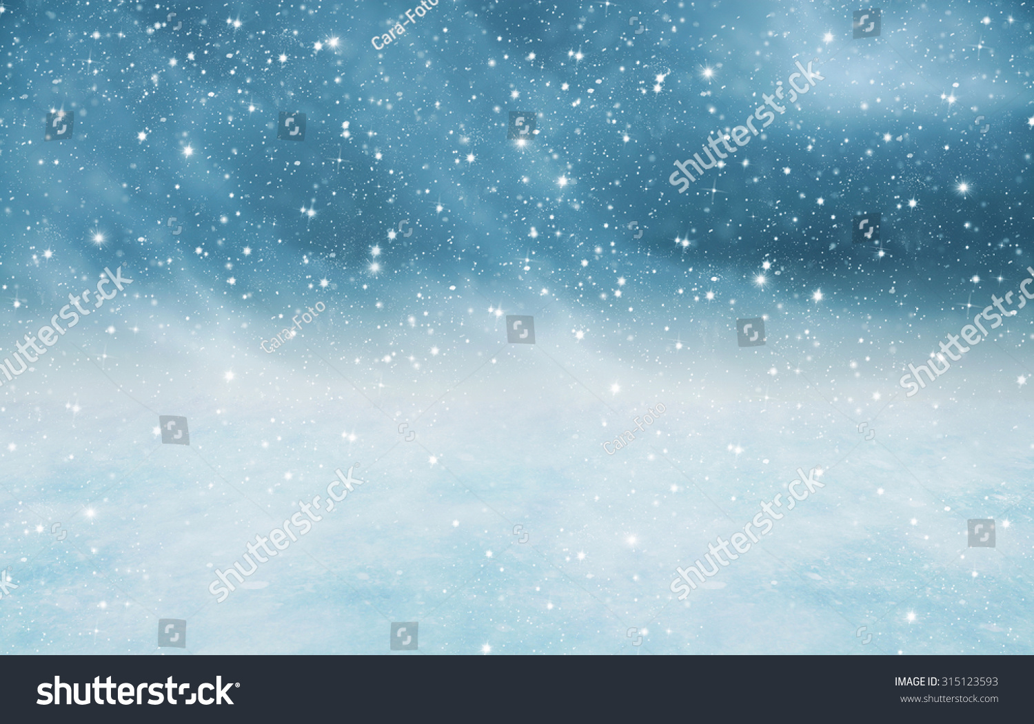 Winter landscape with falling snow #315123593