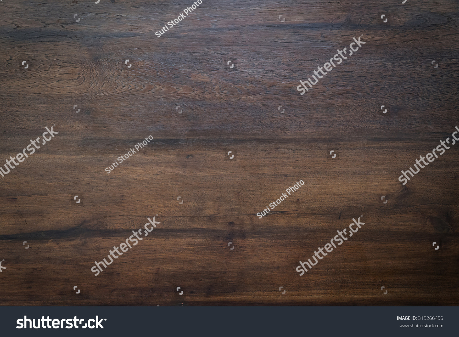 wood brown grain texture, dark wall background, top view of wooden table #315266456
