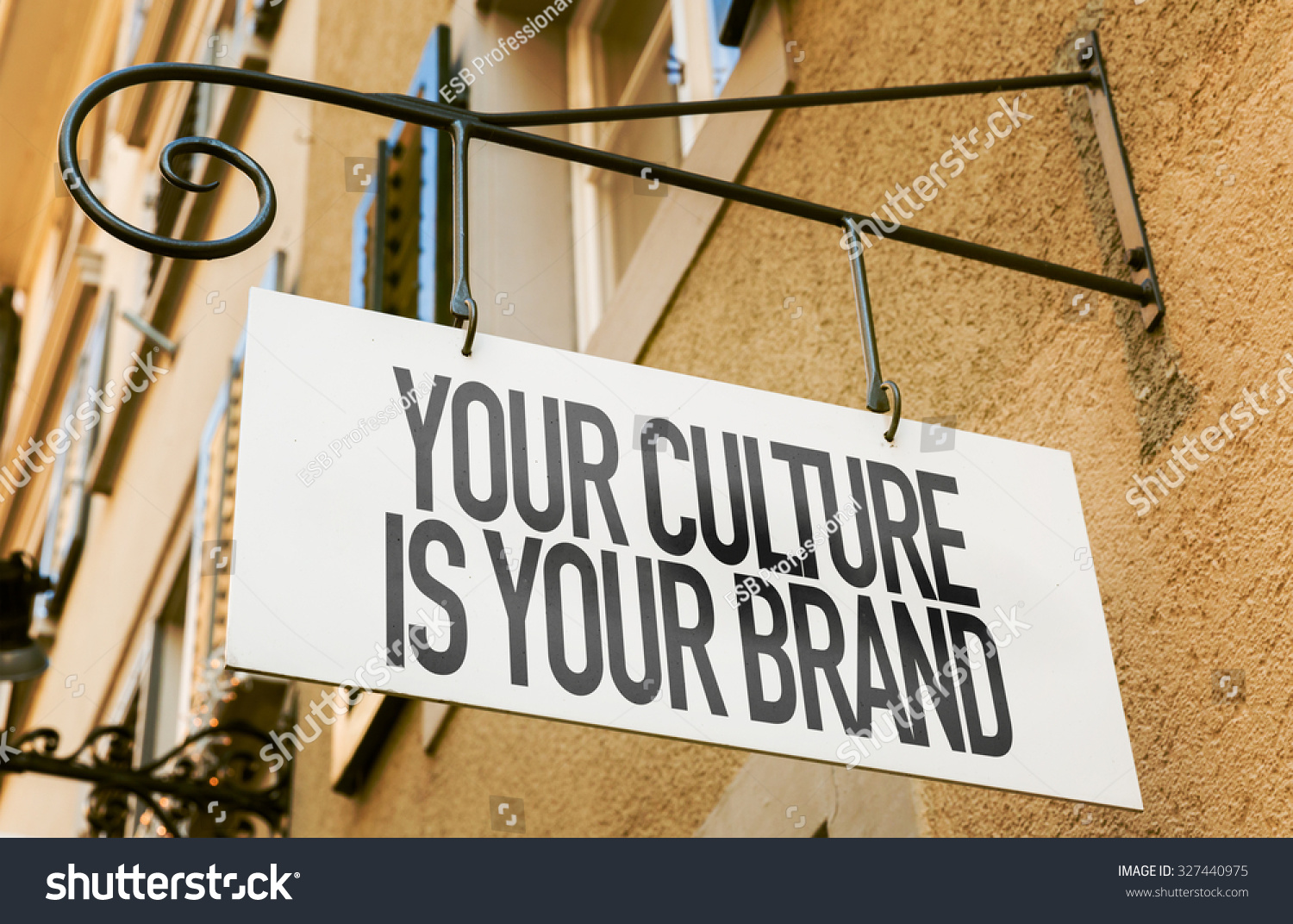 Your Culture Is Your Brand sign in a conceptual image #327440975