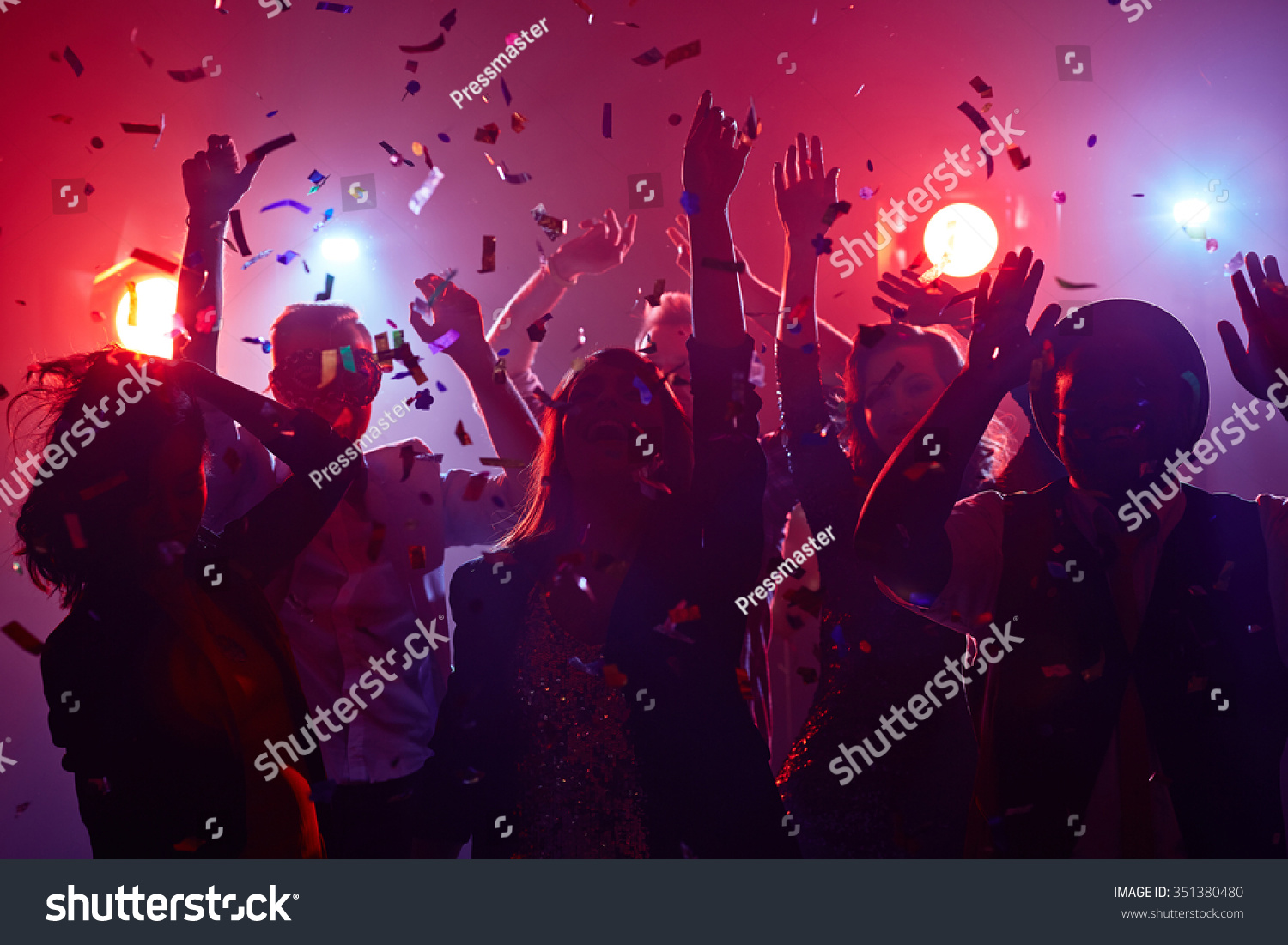 Young people dancing in night club #351380480