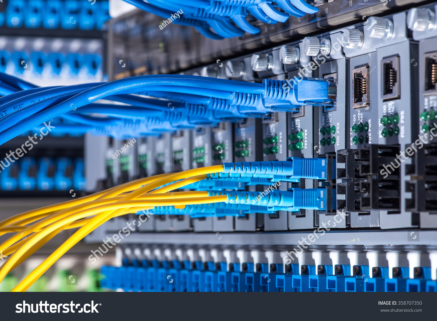 Fiber optic connecting on core network swtich #358707350