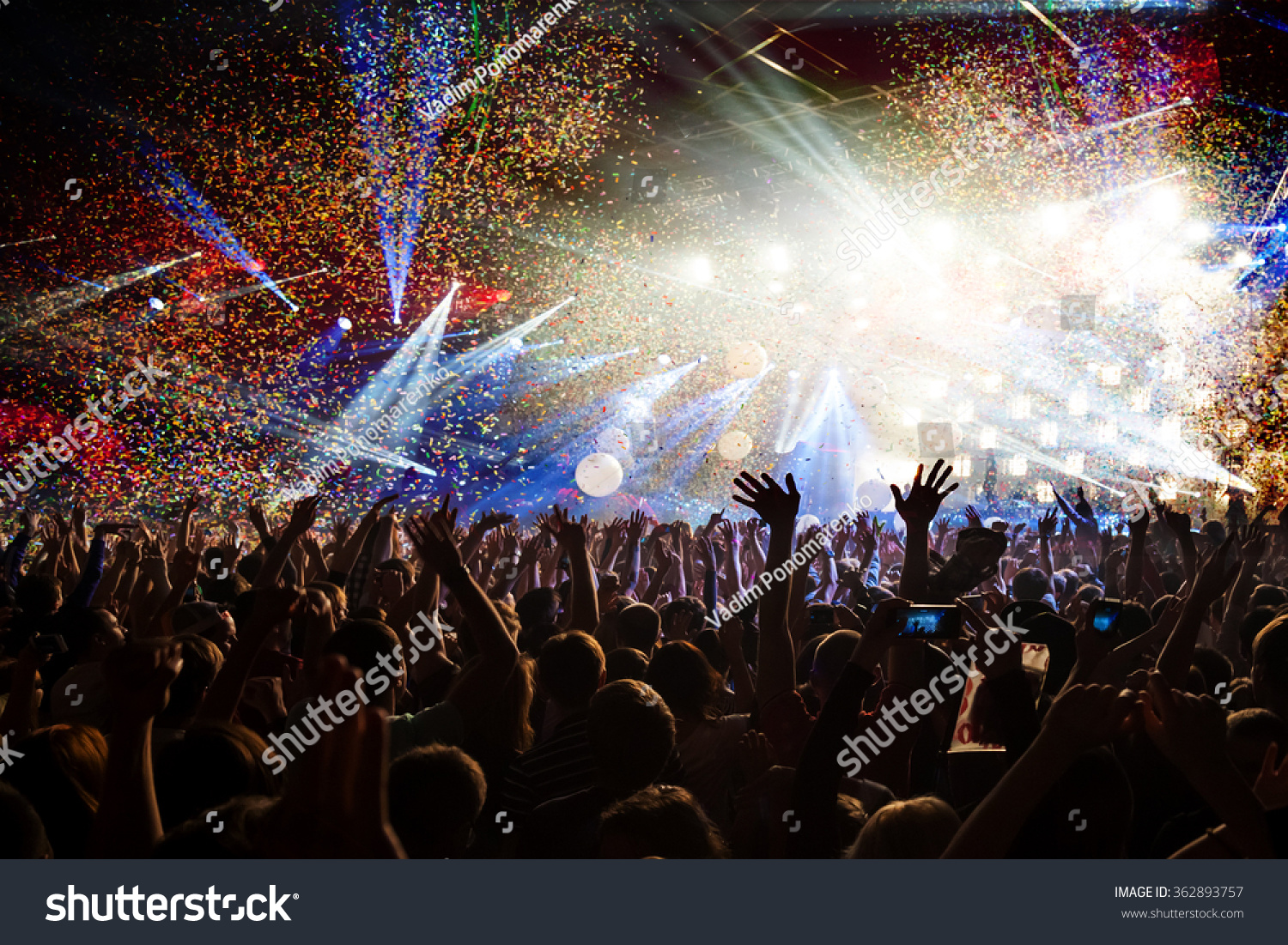 Fun concert party disco light background #362893757