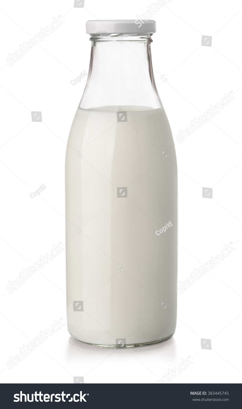 Milk bottle isolated on white #383445745