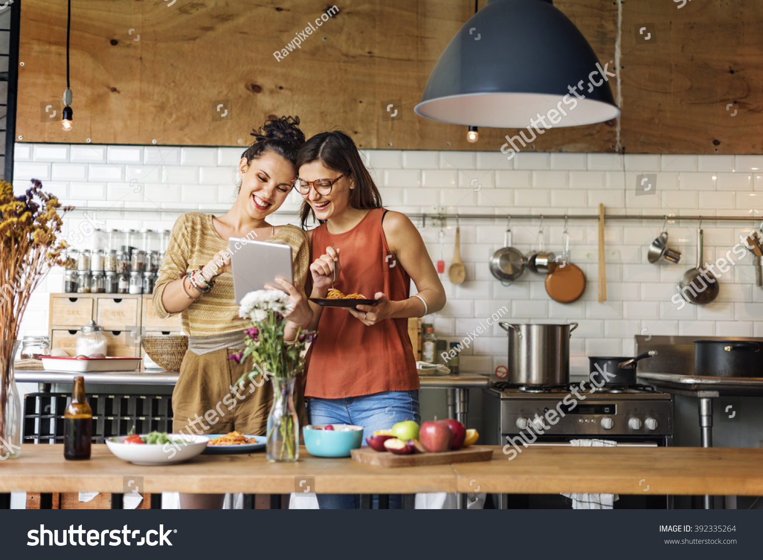 Friends Chef Cook Cooking Concept #392335264