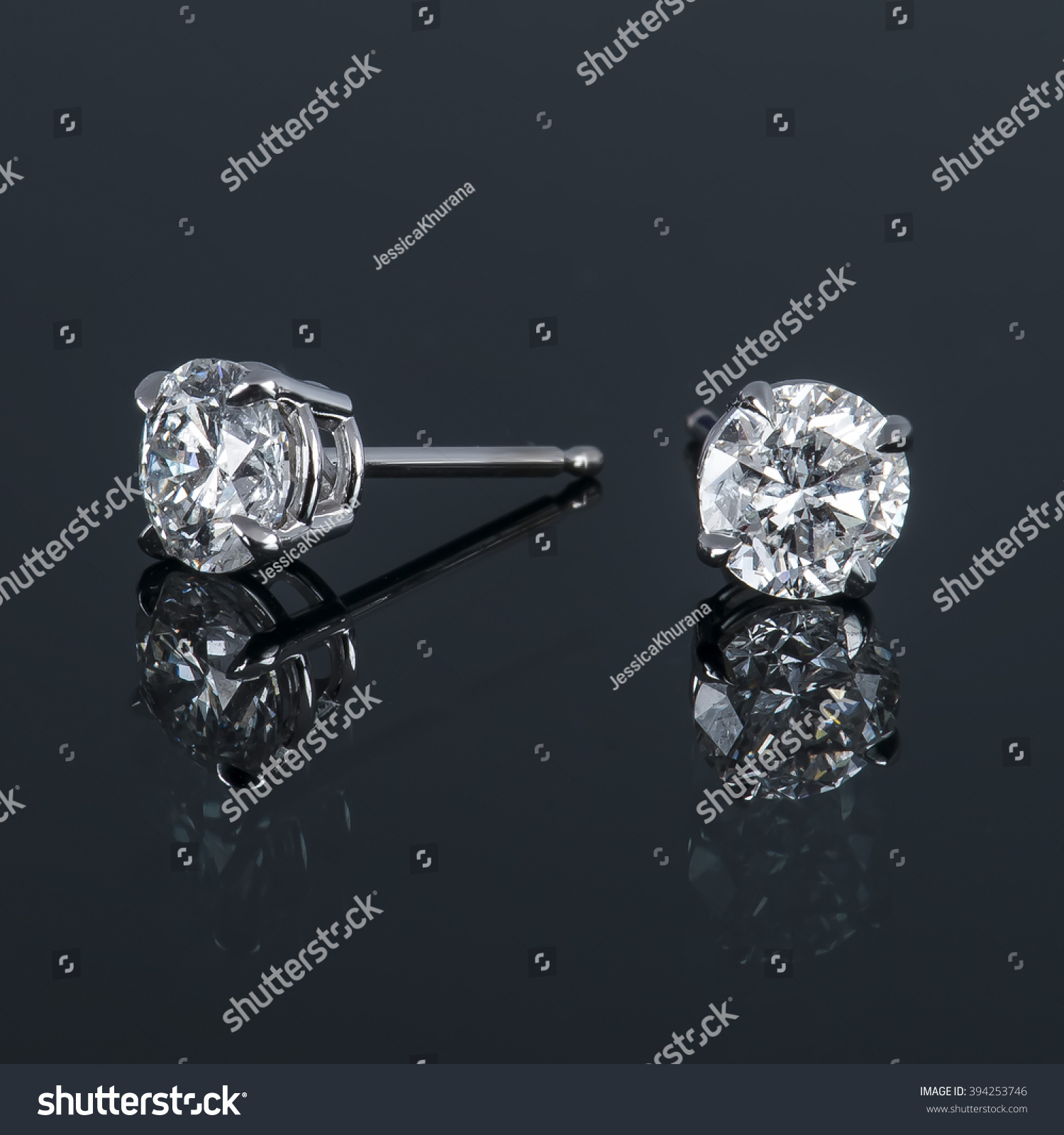 diamond stud earrings #394253746