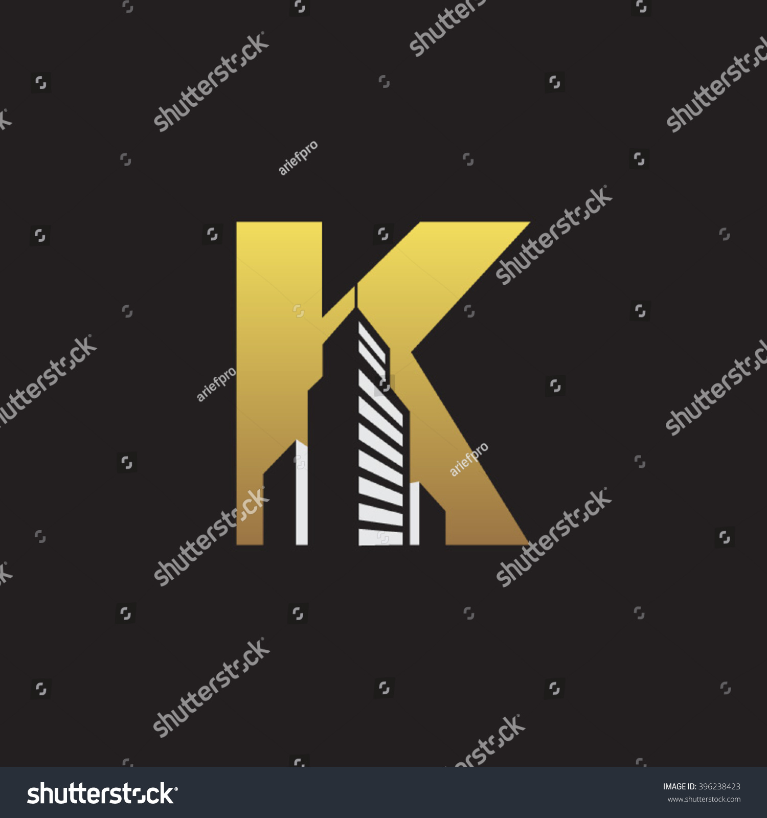 Royalty Free K Alphabet Building Negative Space Letter Logo Stock Vector Imageric Com