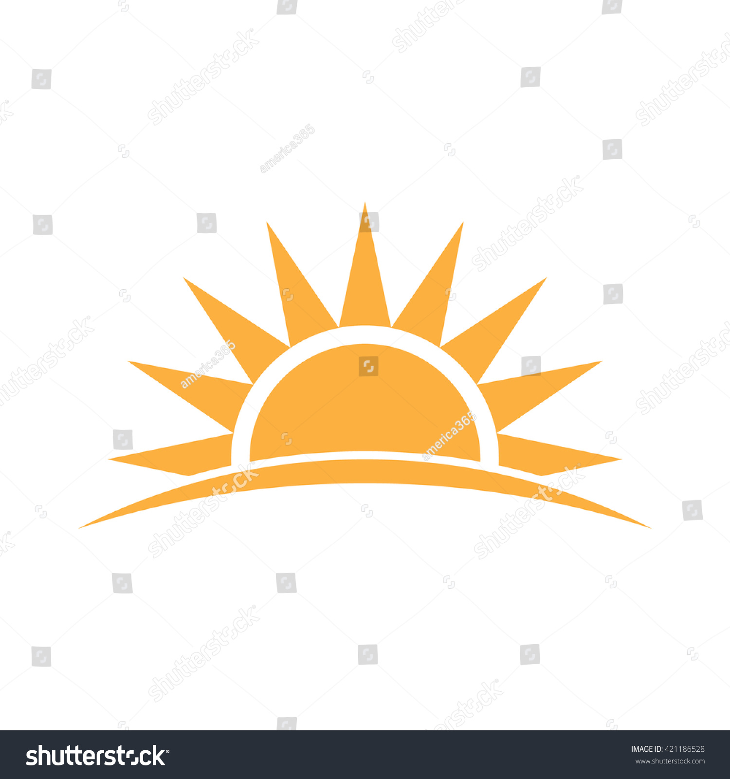 Sunshine logo. Vector graphic illustration  #421186528