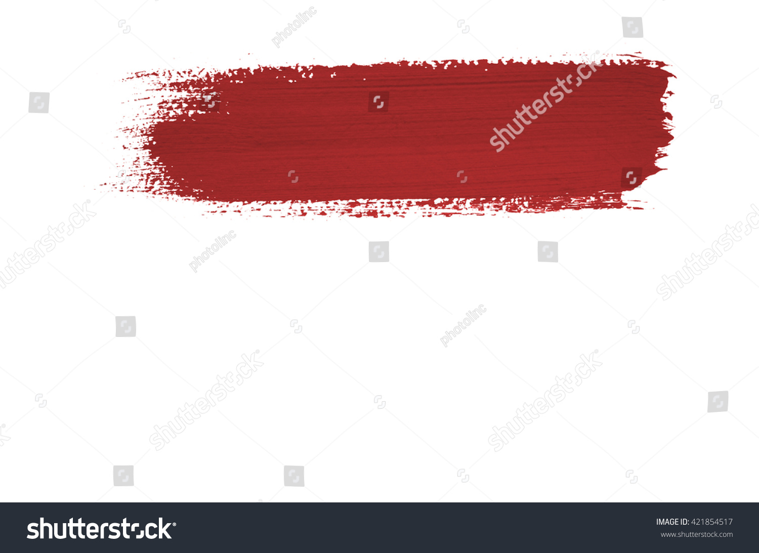 Red brush stroke isolated on white background #421854517
