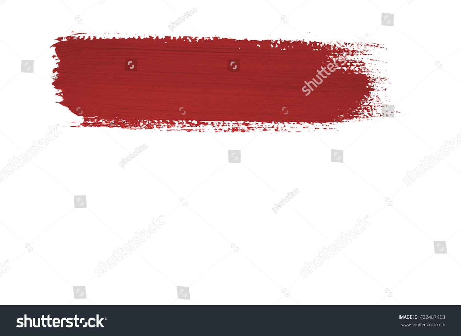 Red brush stroke isolated on white background #422487463