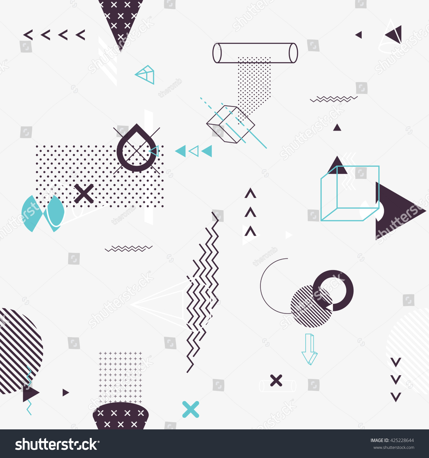 Seamless background of geometric elements #425228644